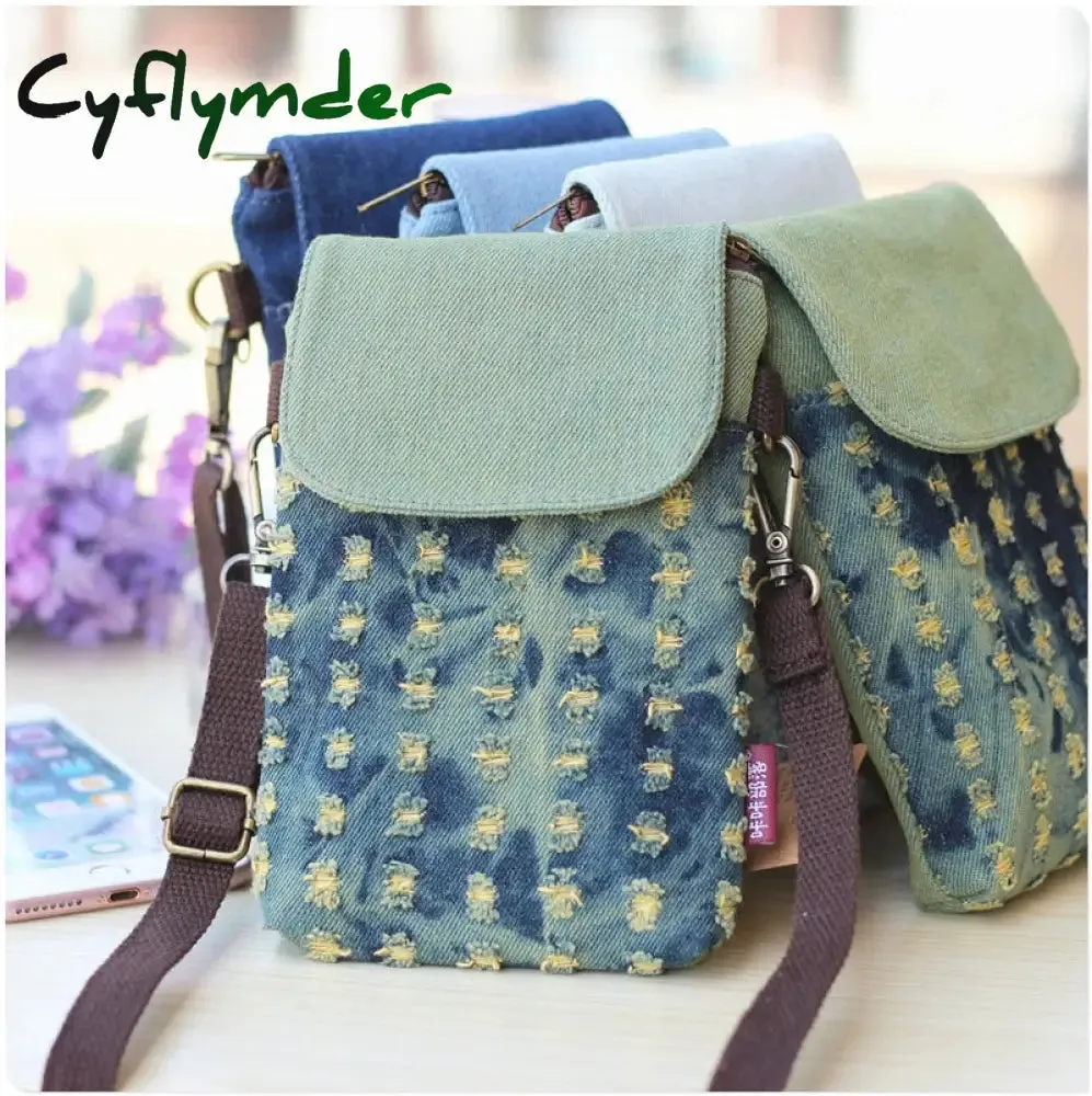 Cyflymder Small Shoulder Bags Nylon Women Mobile Phone Bags Mini Female Messenger Purse Lady Wallet Purse Crossbody Messenger Mobile Bag
