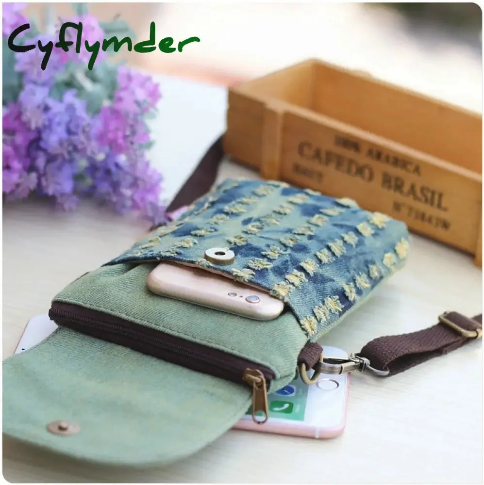 Cyflymder Small Shoulder Bags Nylon Women Mobile Phone Bags Mini Female Messenger Purse Lady Wallet Purse Crossbody Messenger Mobile Bag