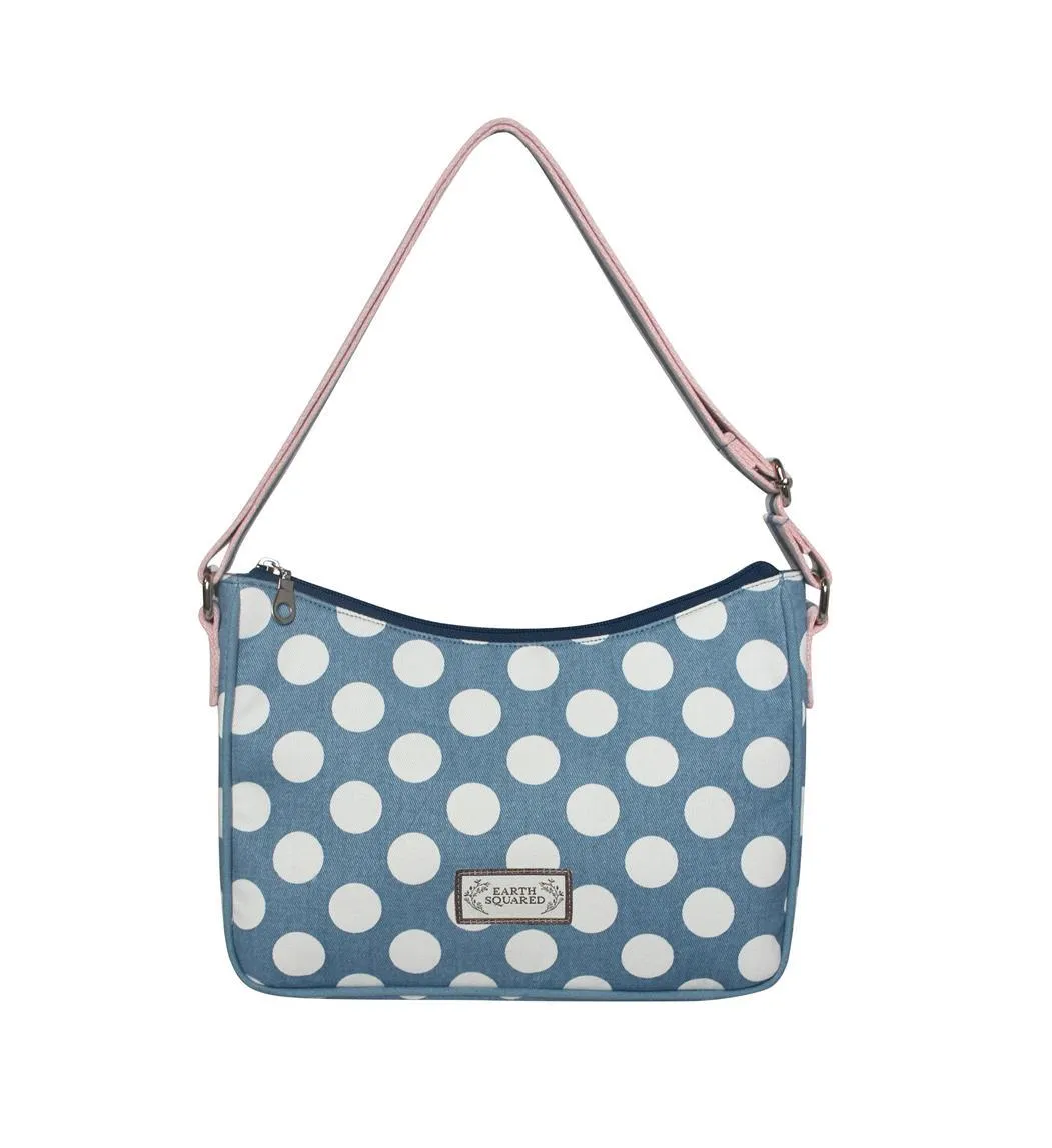 Earth Squared - Shoulder/Messenger Bag - Emily - Spots - Blue - 26x19x11cms