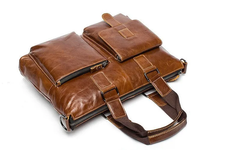 Genuine Leather Casual Men's Briefcase