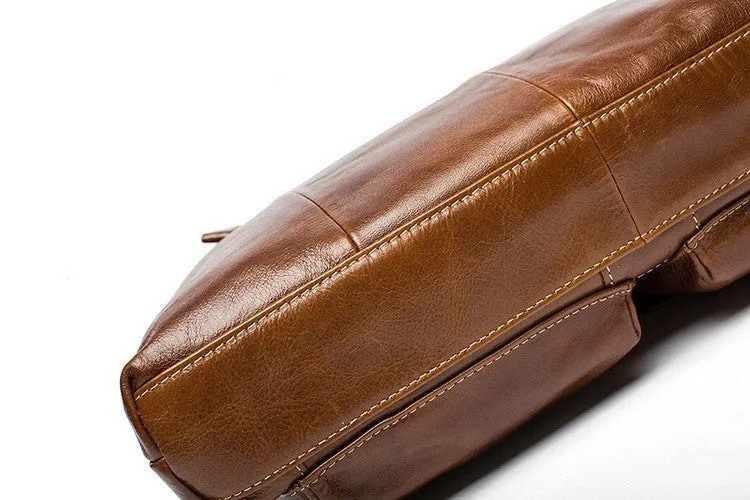 Genuine Leather Casual Men's Briefcase