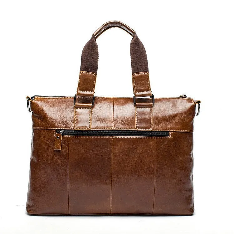 Genuine Leather Casual Men's Briefcase