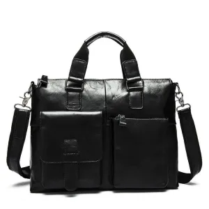 Genuine Leather Casual Men's Briefcase
