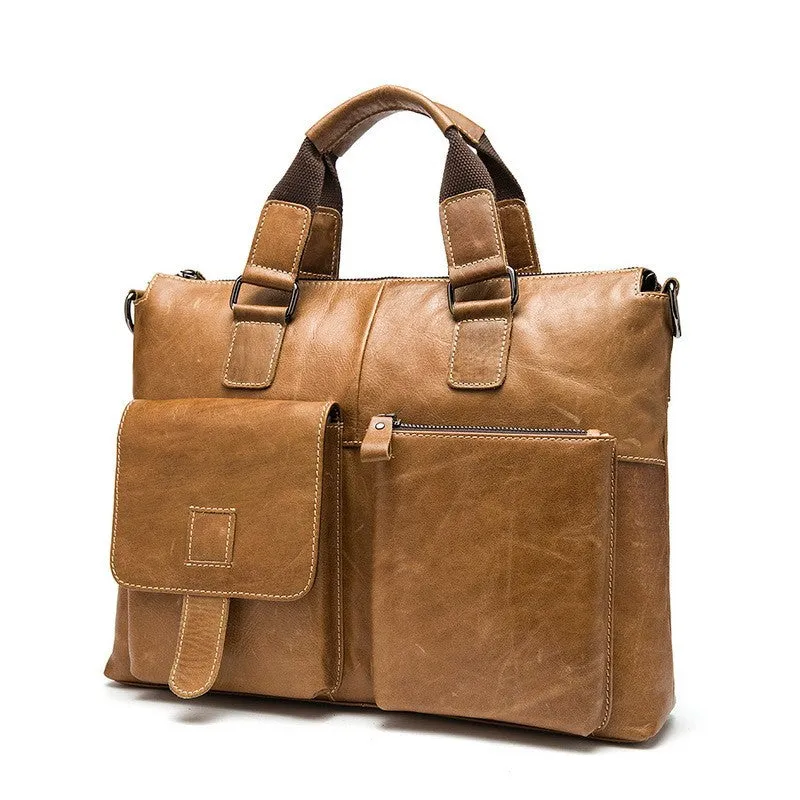 Genuine Leather Casual Men's Briefcase