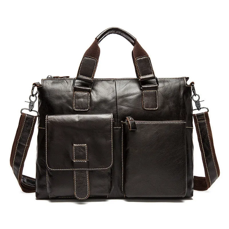 Genuine Leather Casual Men's Briefcase