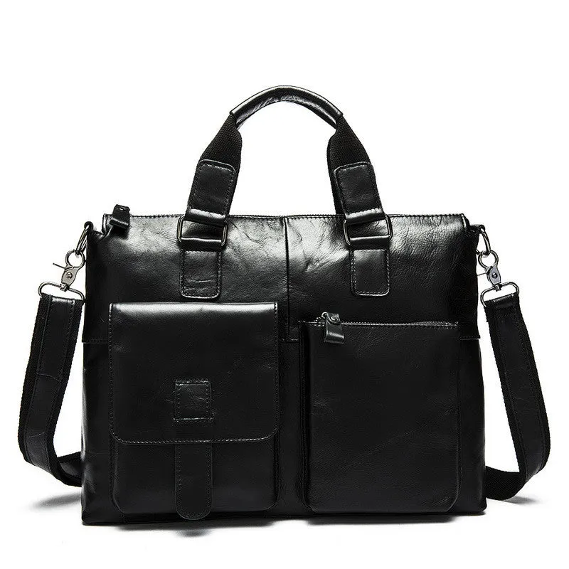 Genuine Leather Casual Men's Briefcase
