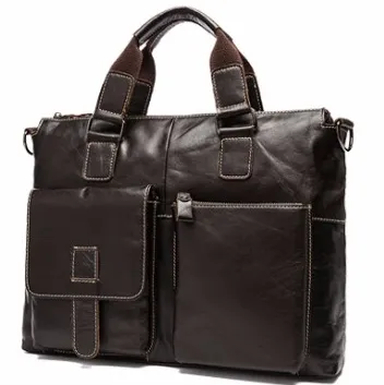 Genuine Leather Casual Men's Briefcase