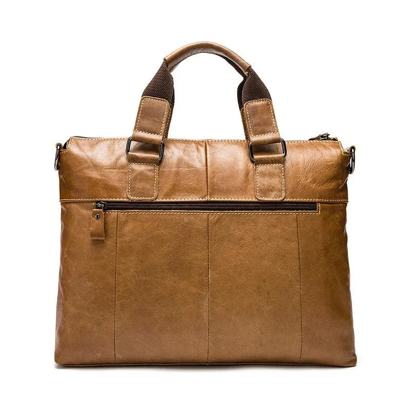 Genuine Leather Casual Men's Briefcase