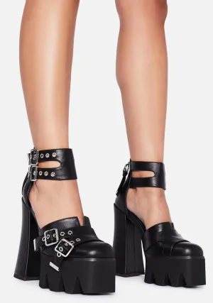 Give 'Em Hell Buckle Heels