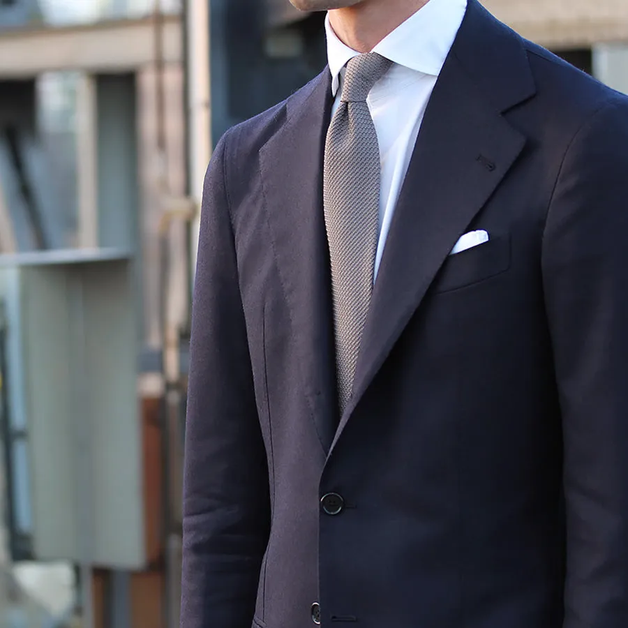 Grenadine / Garza Grossa Tie - Elephant - Hand-Rolled