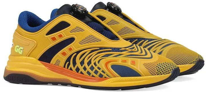 GUCCI Yellow & Blue Ultrapace Trainers