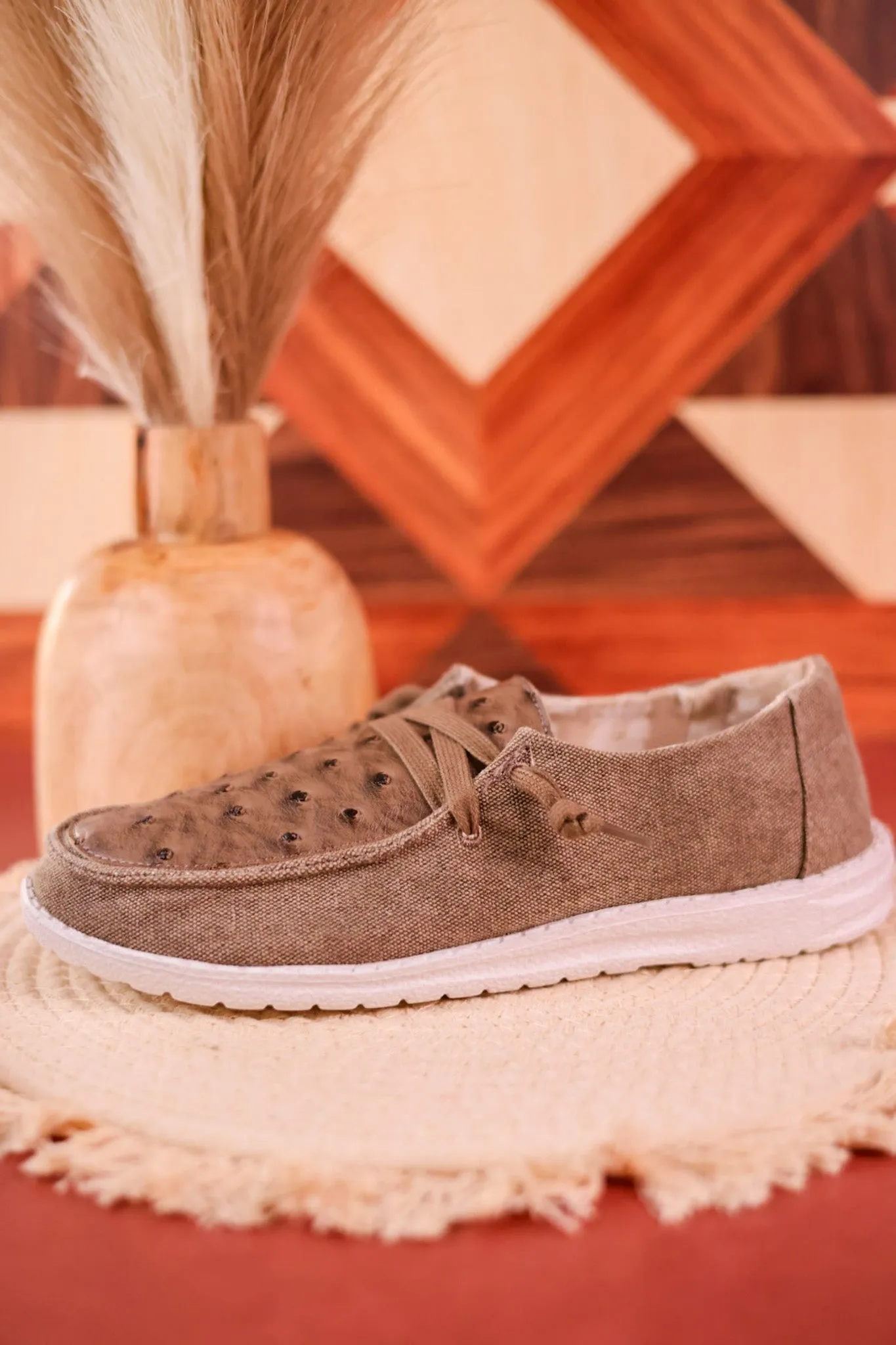 Gypsy Jazz Ostrich Slip On Shoes FINAL SALE