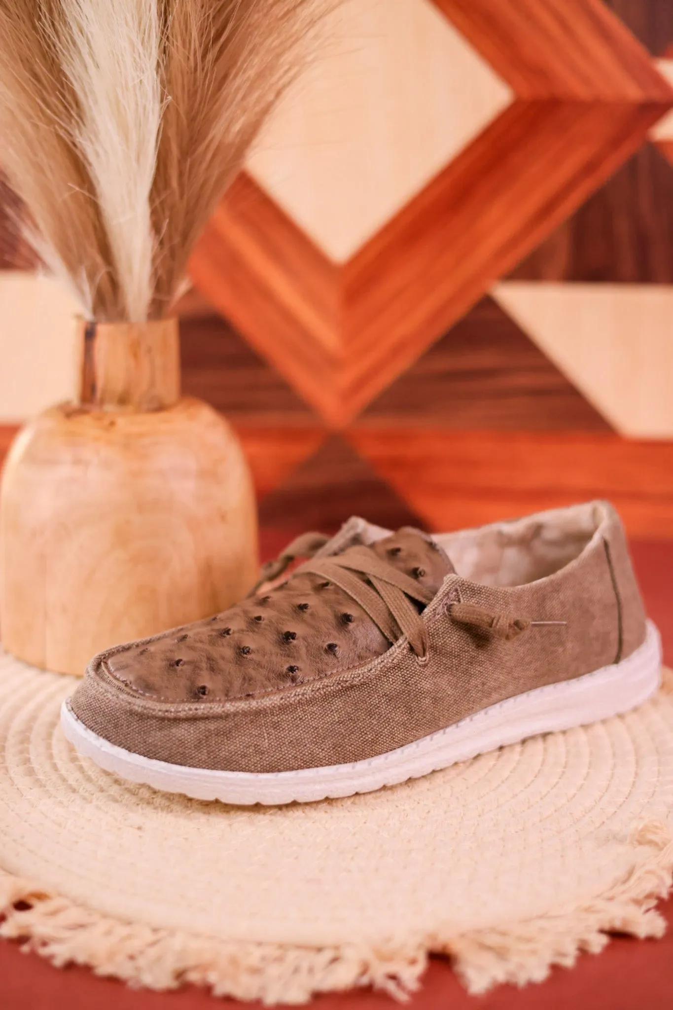 Gypsy Jazz Ostrich Slip On Shoes FINAL SALE
