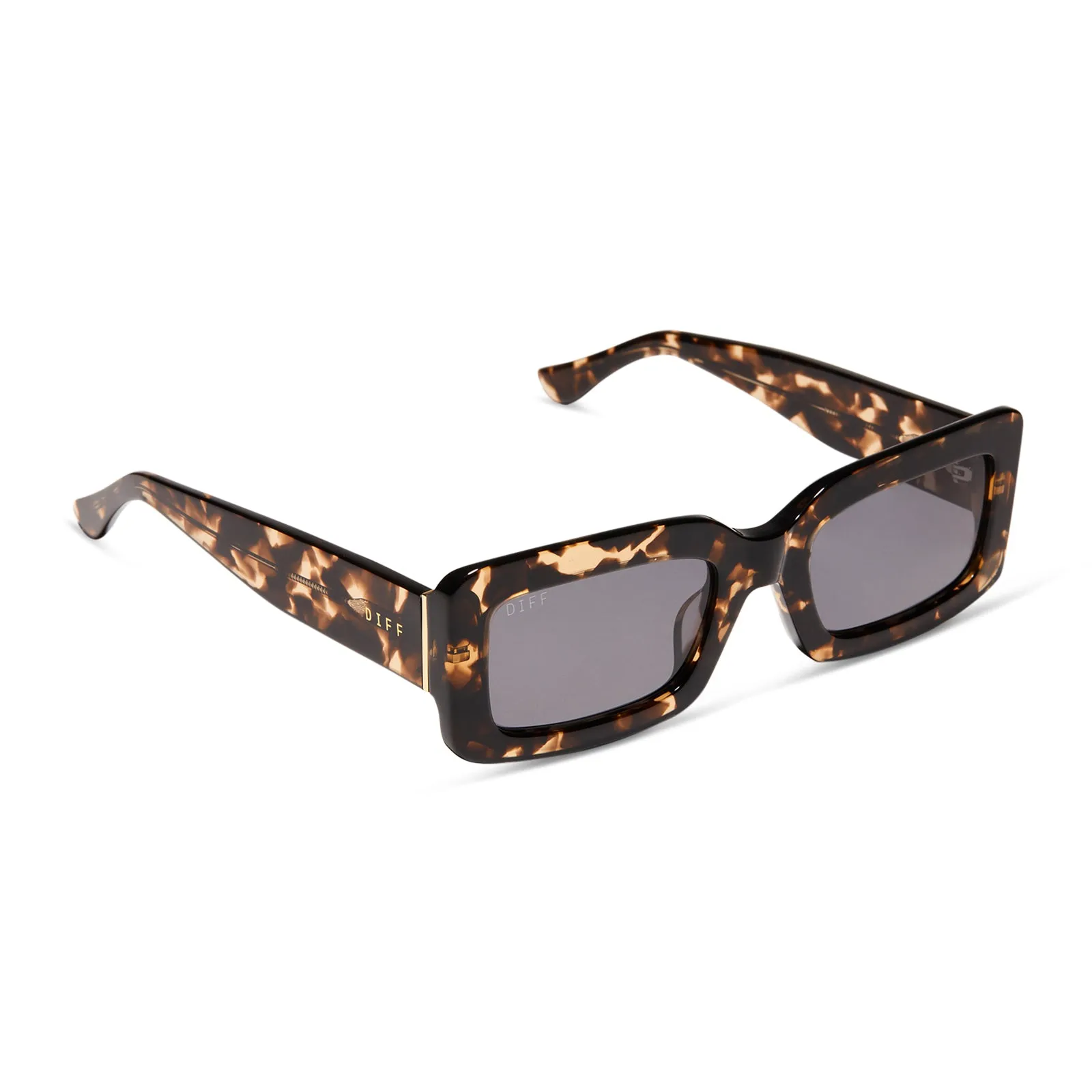 INDY - ESPRESSO TORTOISE   GREY SUNGLASSES