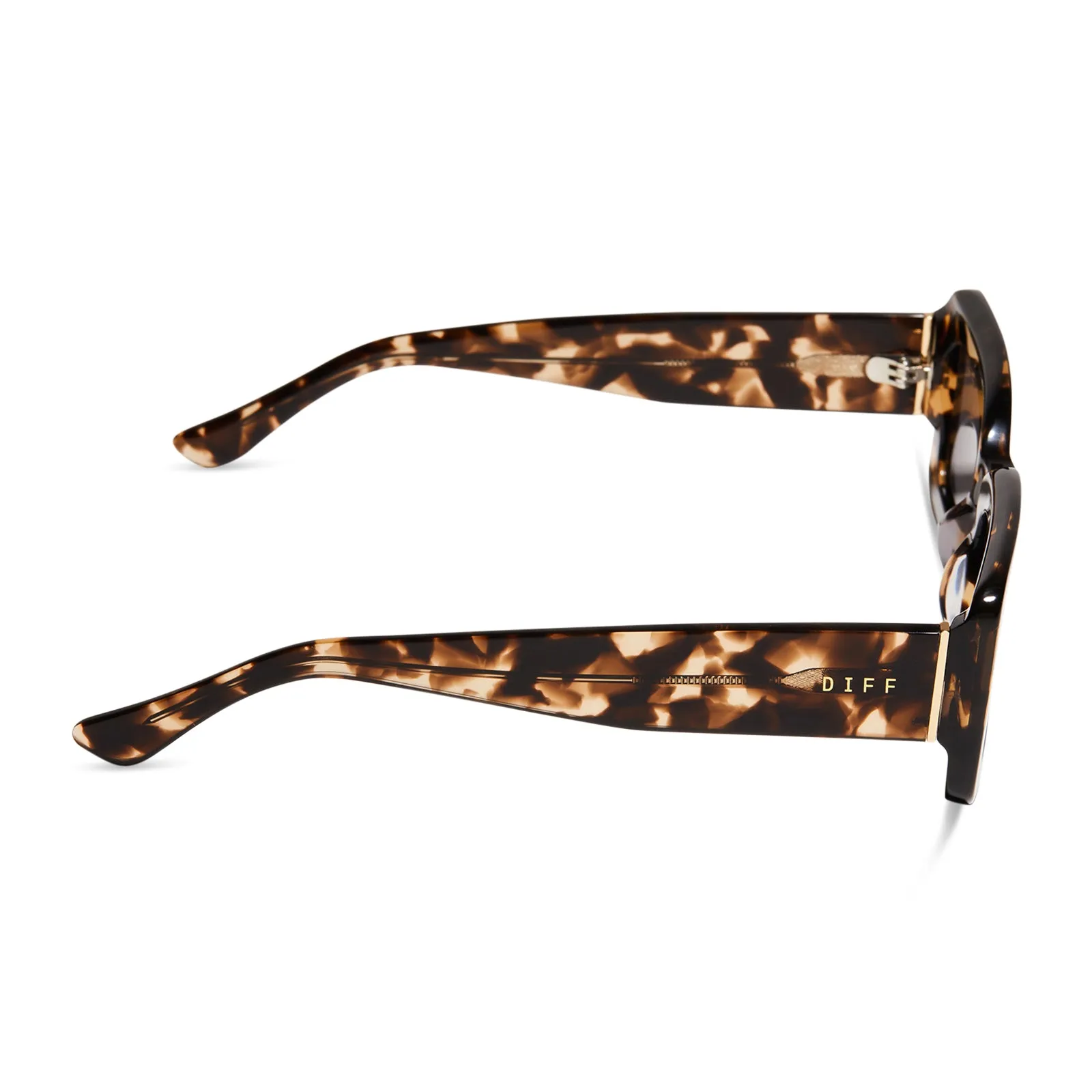 INDY - ESPRESSO TORTOISE   GREY SUNGLASSES