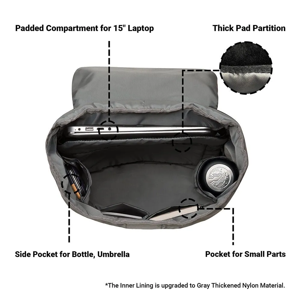 KAUKKO Backpack for city trips, EP5-2 ( Grey / 19L )