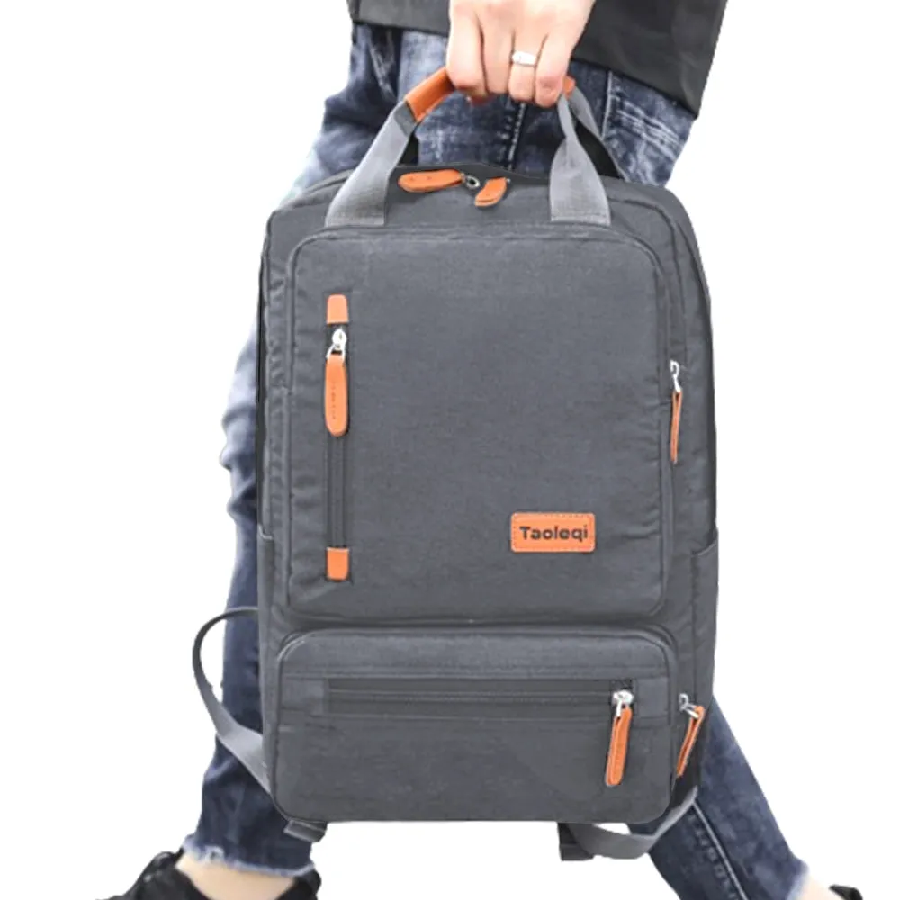 Laptop Backpack Shoulder Bag for Travel School Business Work School Light Gray