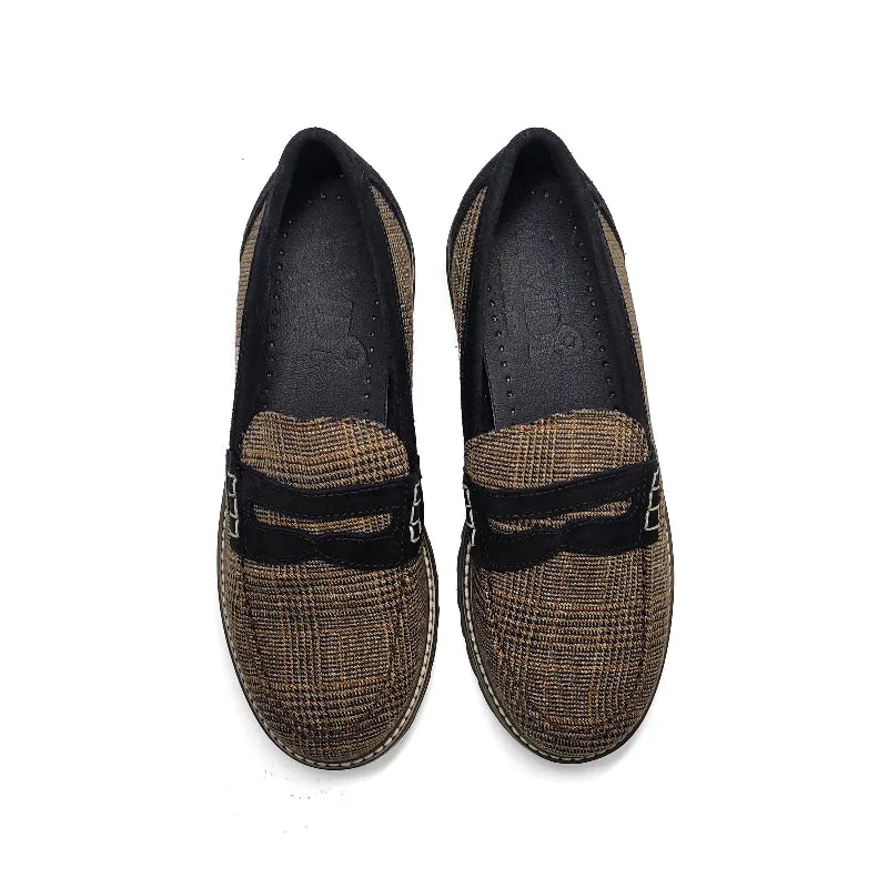 LMDI Castellano Dogtooth Plaid Rugged Loafer
