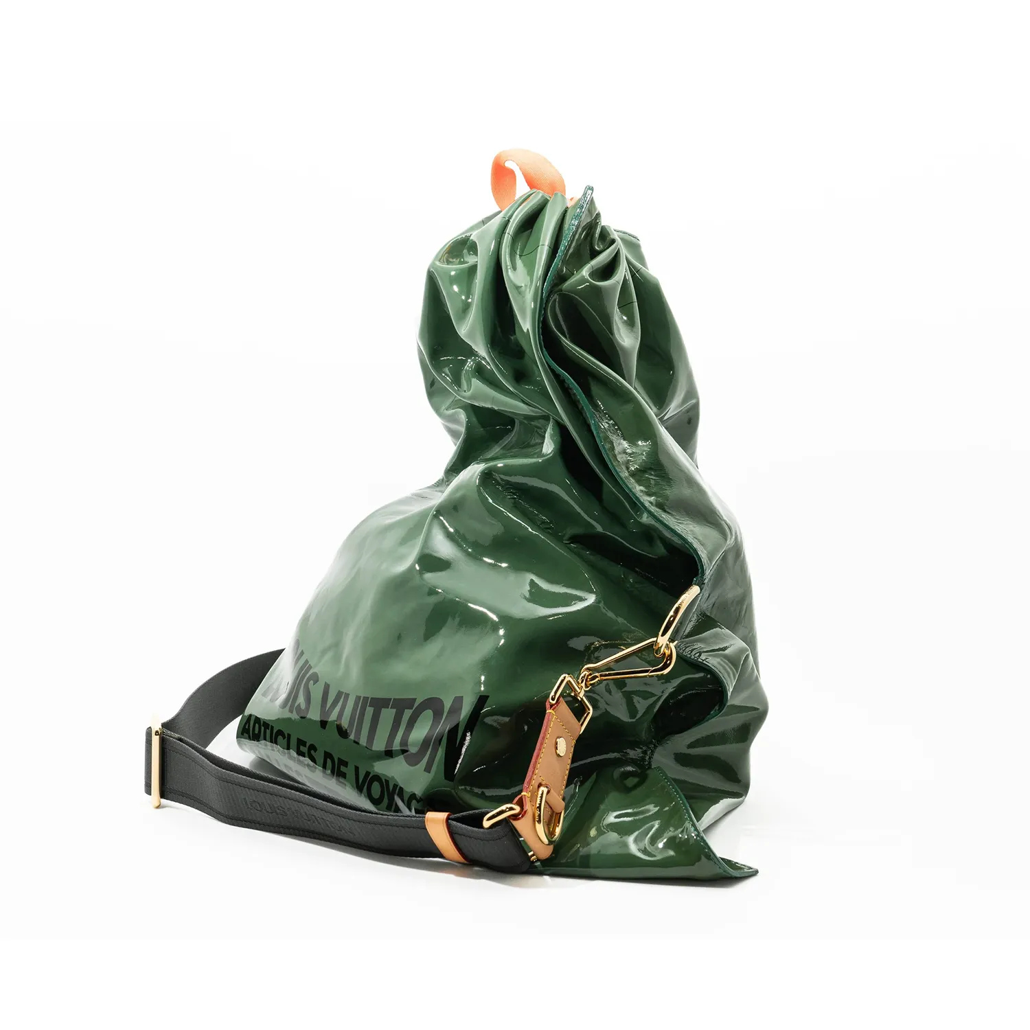 Louis Vuitton Patent Raindrop Besace in Green