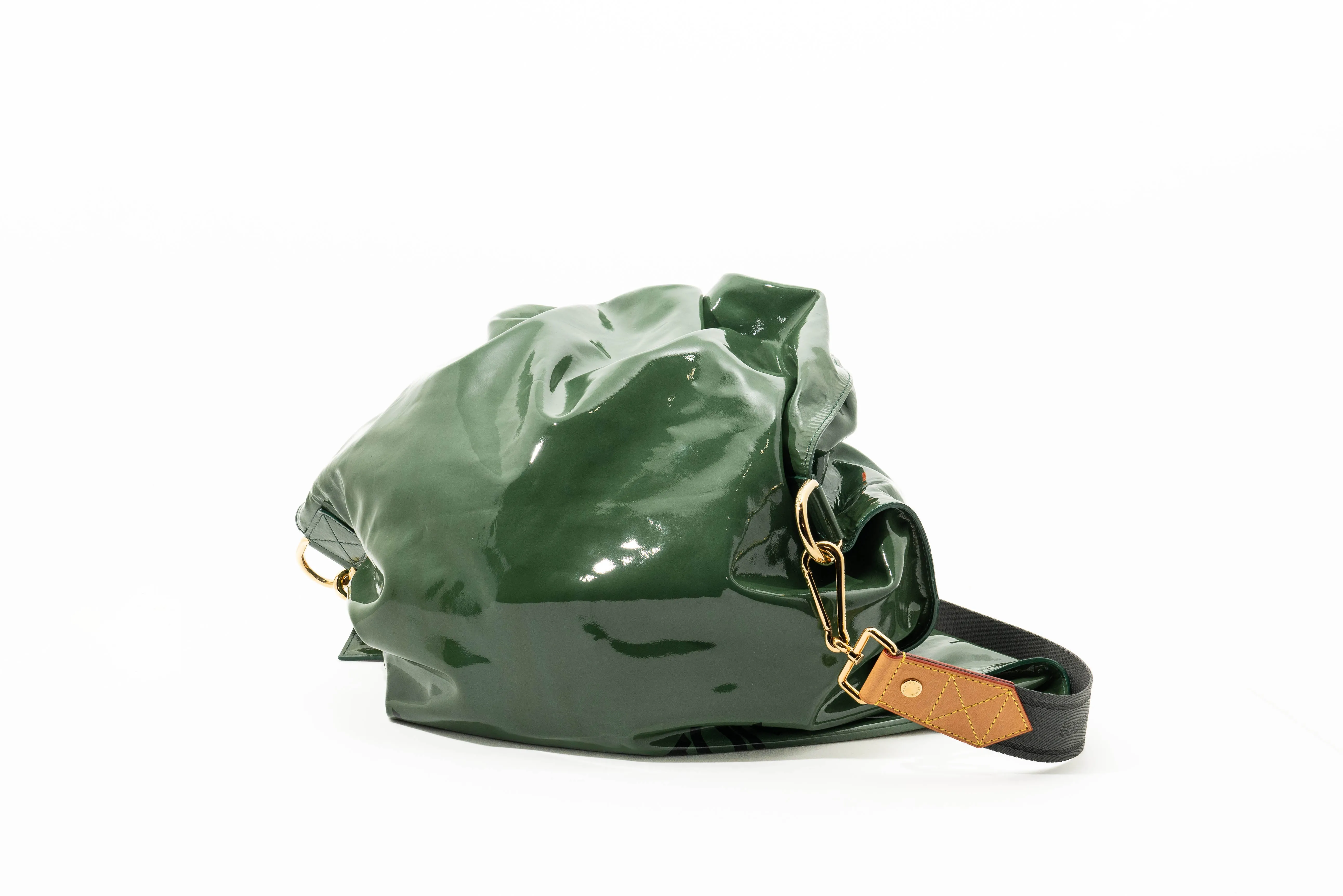Louis Vuitton Patent Raindrop Besace in Green