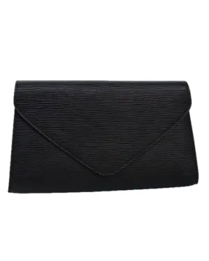 Louis Vuitton Pochette Clutch Bag in Black Epi Leather