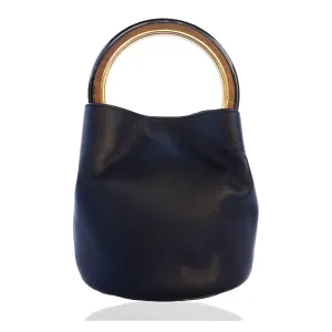 MARNI PANNIERI CALFSKIN LEATHER TOTE BAG