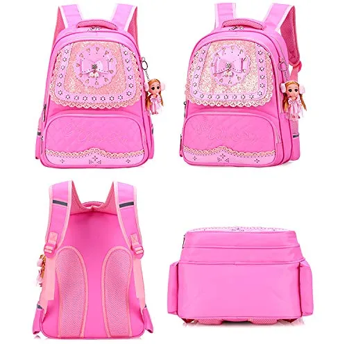 Meetbelify Big Kids School Backpack For Boys Kids Elementary School Bags Out Door Day Pack (purple bag)