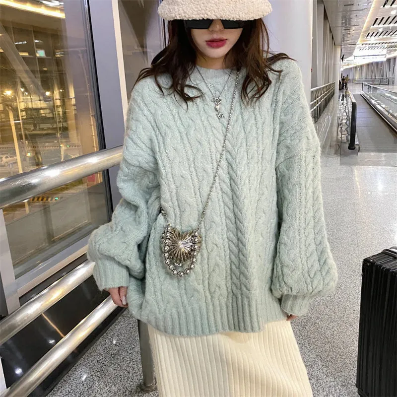 Mini Heart Shaped Cross-body Handbags with Beaded Pearl Chain Strap