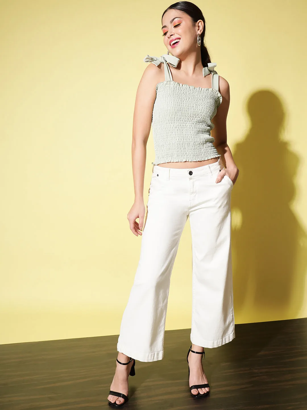Mint Green Smoking Top