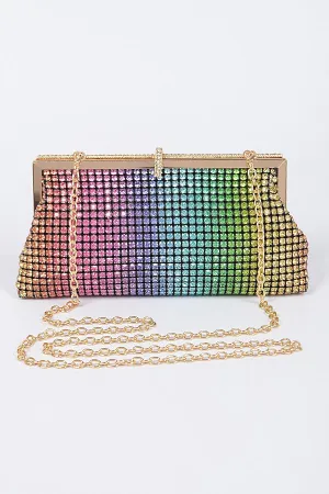 Multicolor Rhinestone Party Clutch