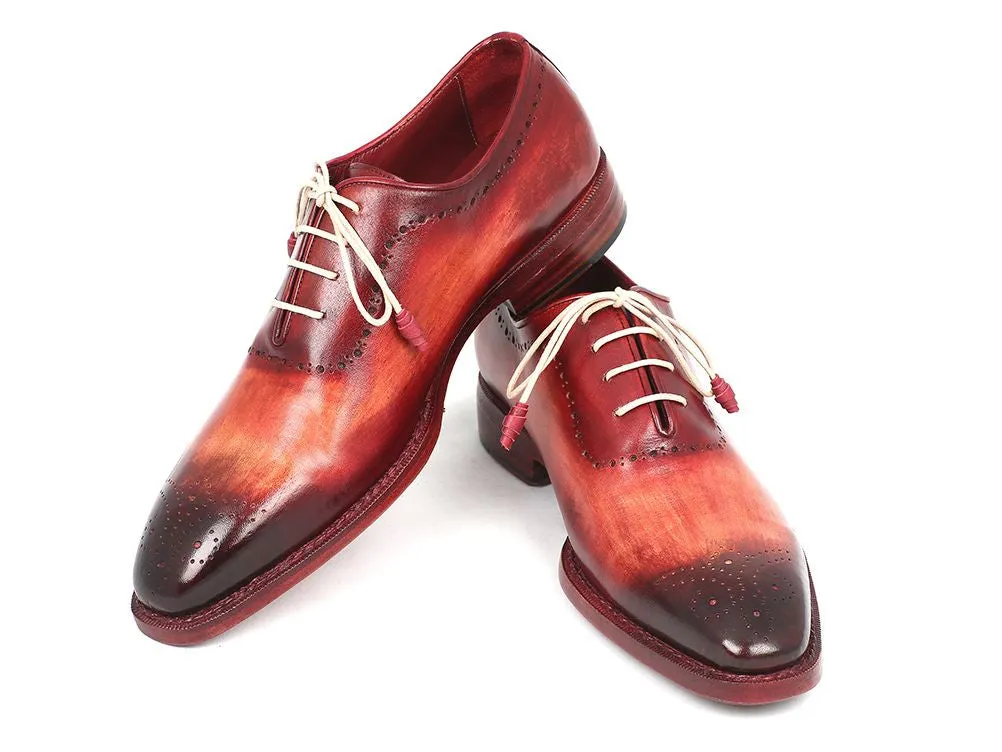 Paul Parkman Men's Reddish Camel Medallion Toe Oxfords