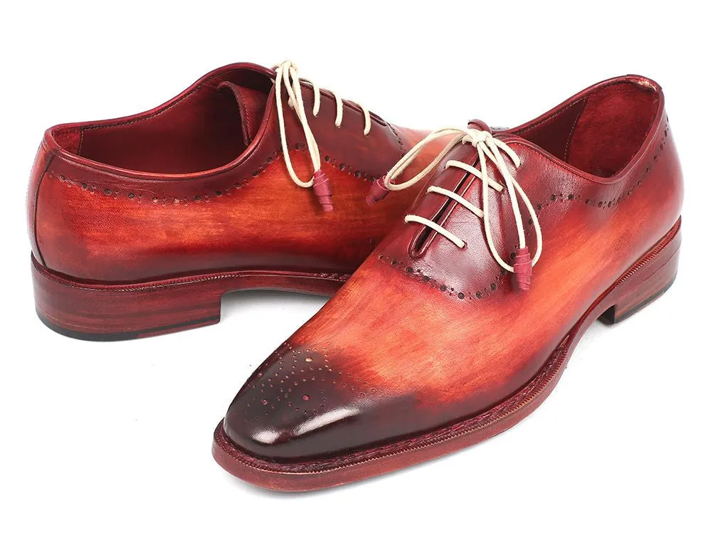 Paul Parkman Men's Reddish Camel Medallion Toe Oxfords