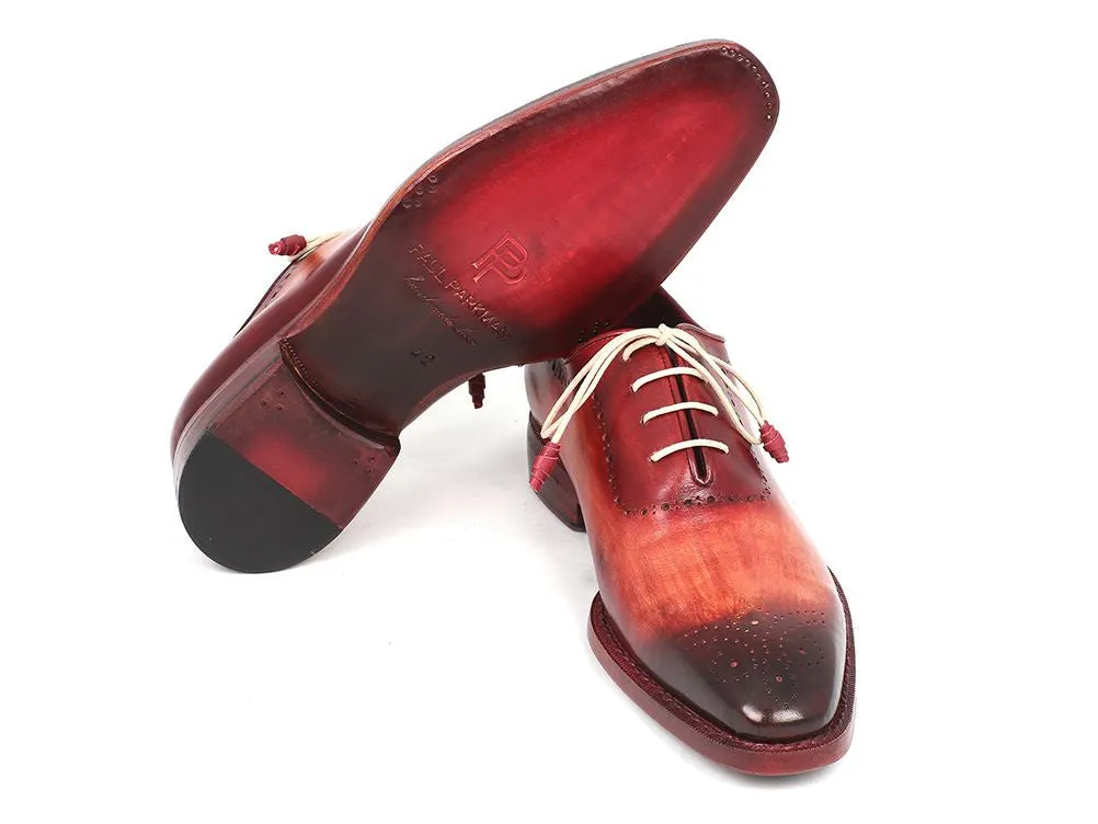 Paul Parkman Men's Reddish Camel Medallion Toe Oxfords