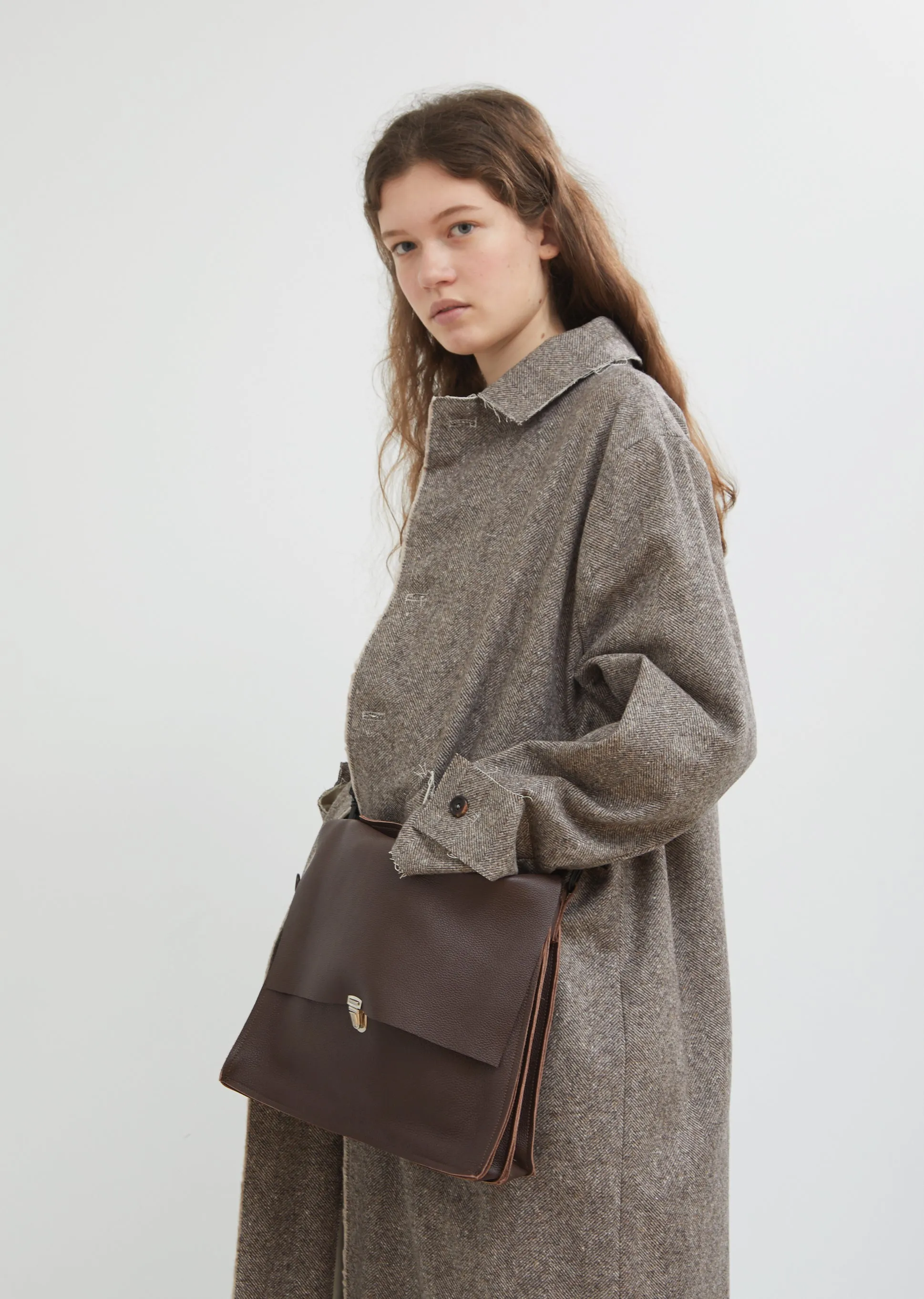 Pebble Leather Briefcase