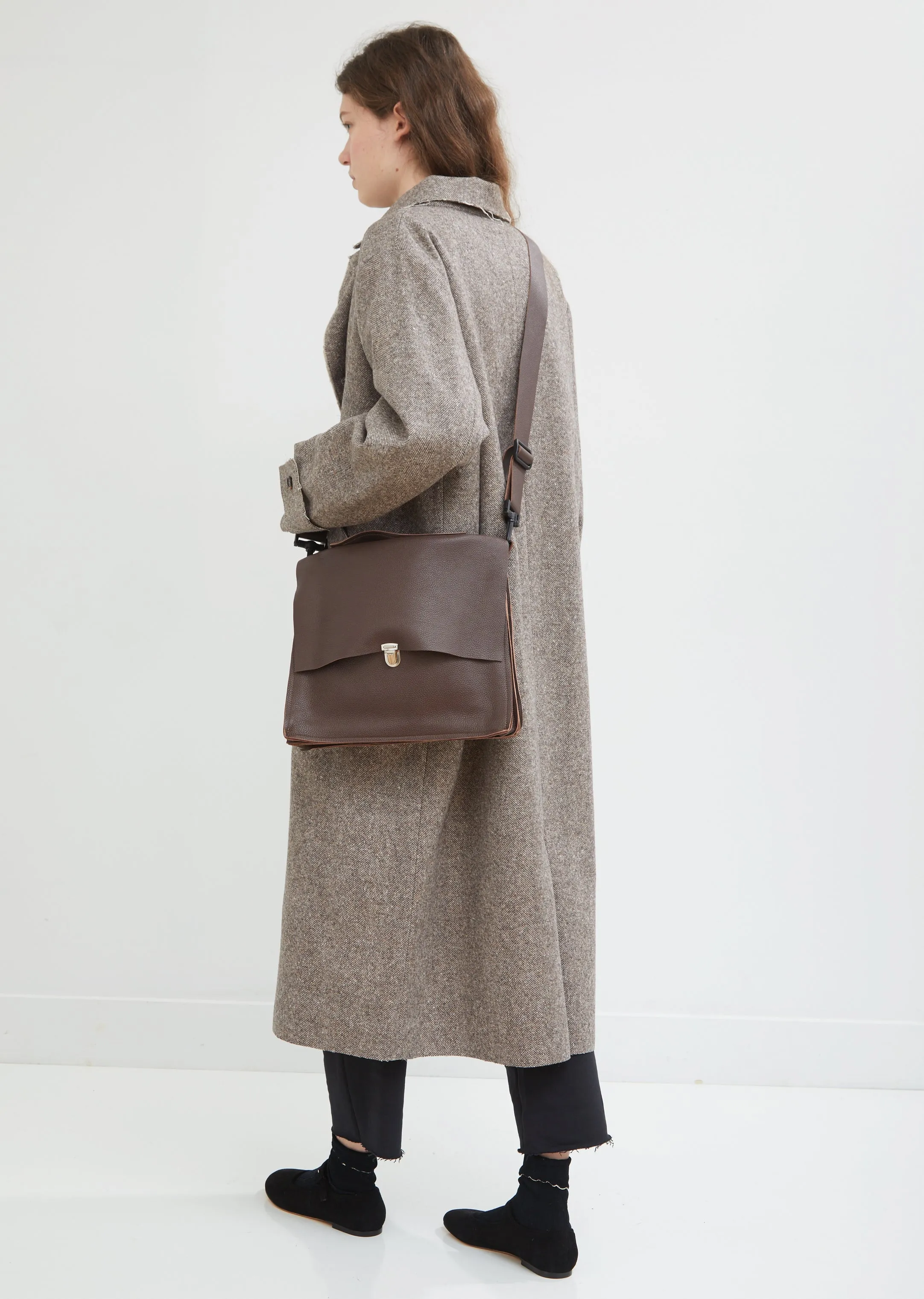 Pebble Leather Briefcase