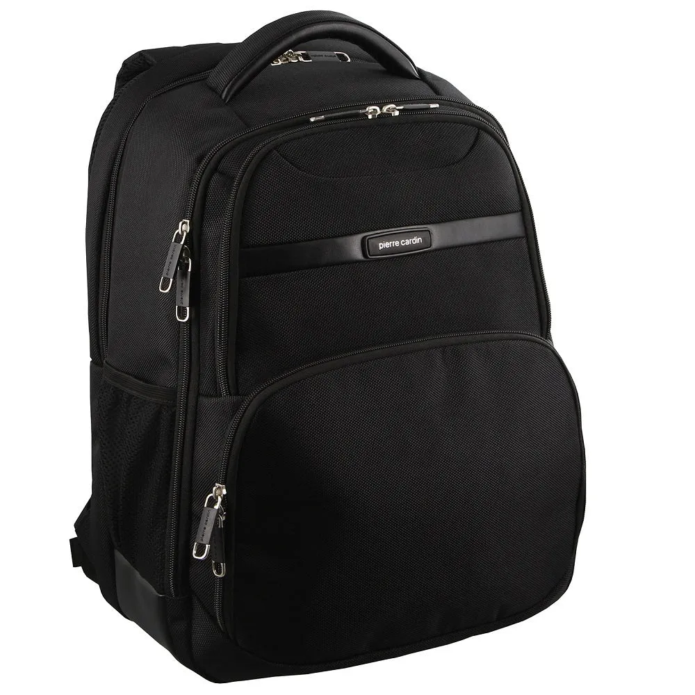 Pierre Cardin 30L 15" Laptop Backpack Travel Luggage RFID (Black)