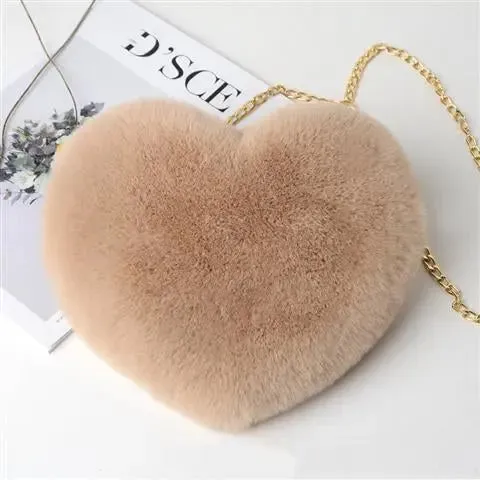 Plush Chain Shoulder Bag