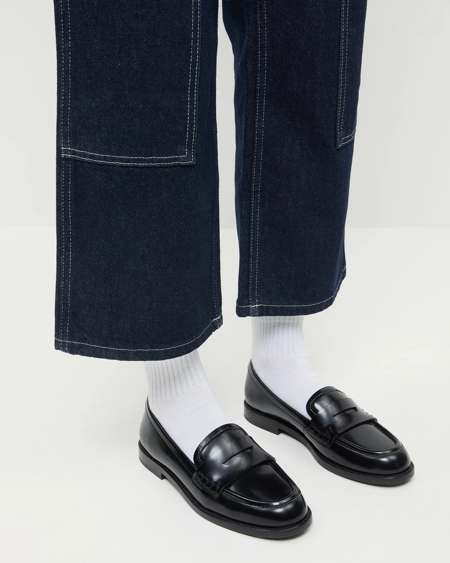Rachel Black Leather Loafer
