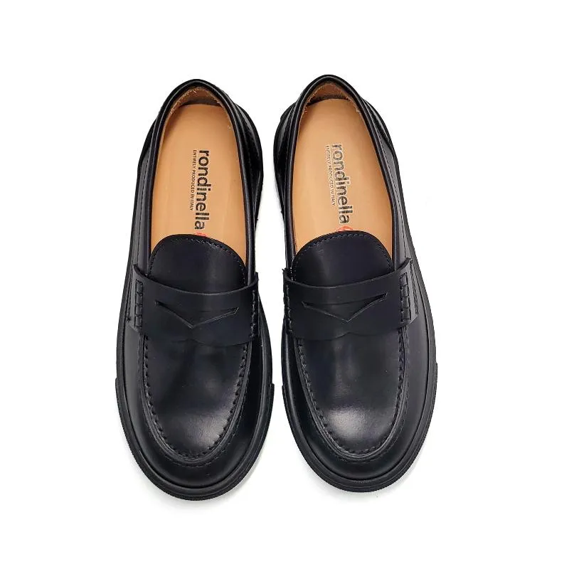 Rondinella Black Penny Slip On Sneaker Loafer 12125