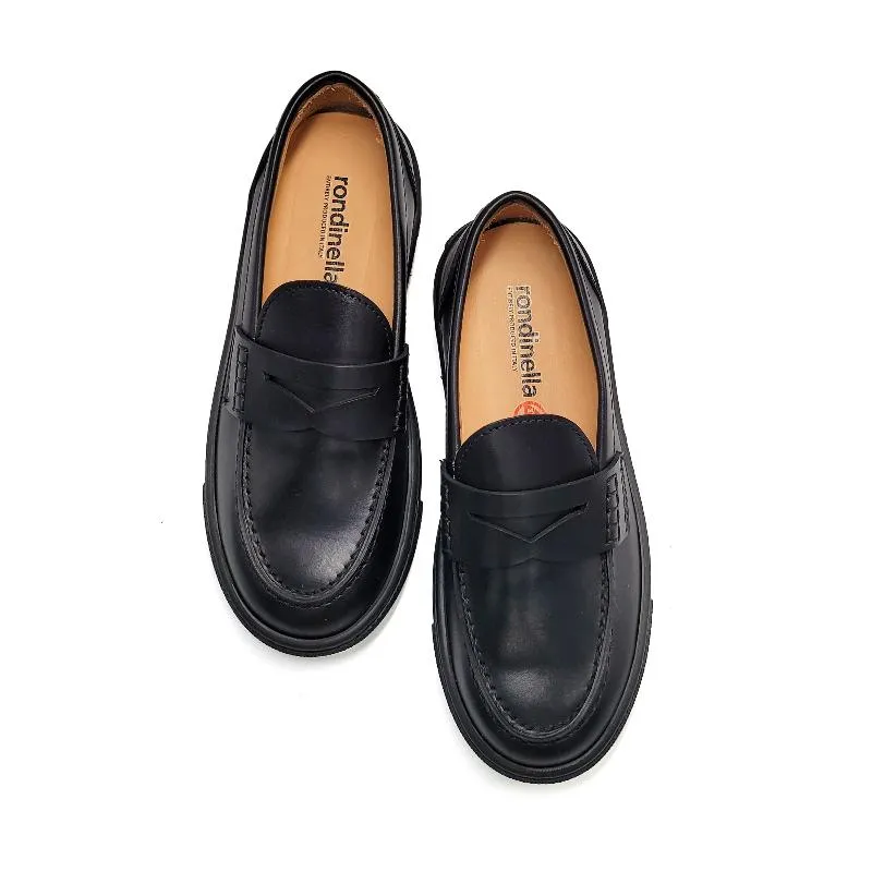 Rondinella Black Penny Slip On Sneaker Loafer 12125