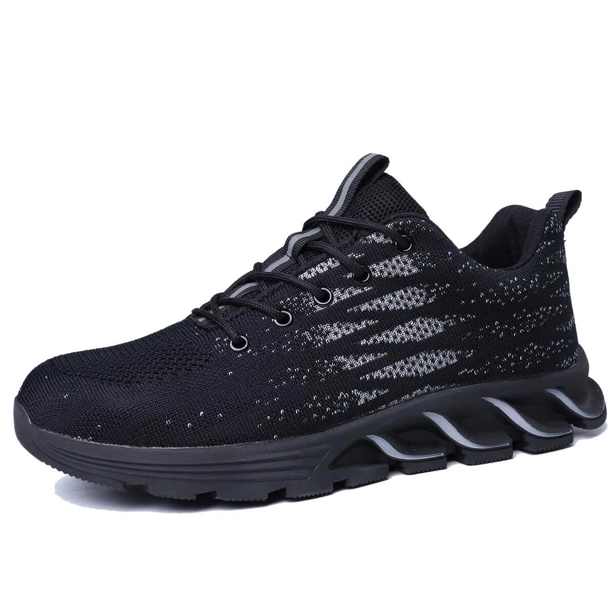Steel Toe Sneakers for Men Women Lightweight Safety Resistant Comfortable Puncture Proof Slip On Indestructible Work Shoes