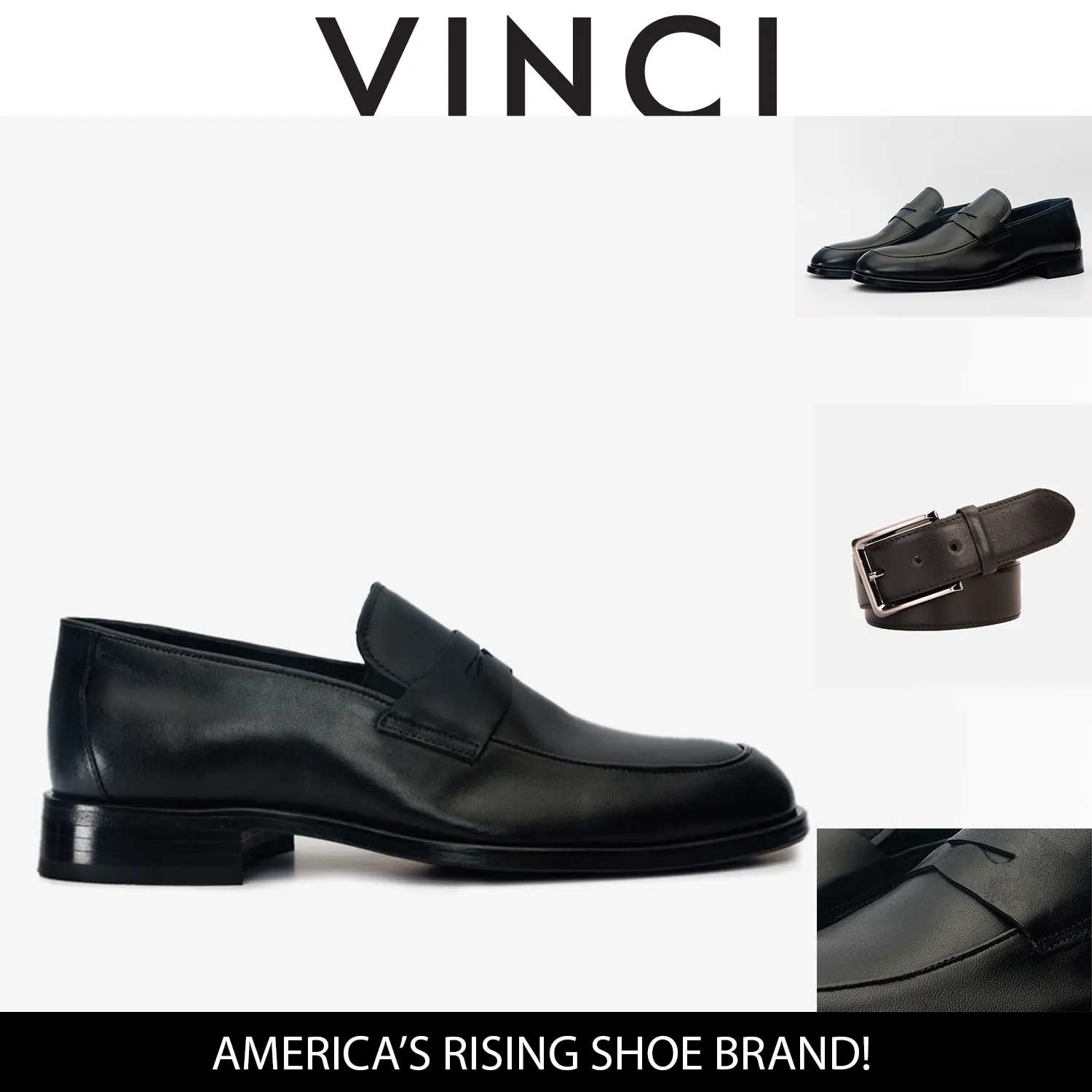 The Marinka Black Leather Shoe Penny Loafer Men  Shoe