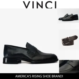 The Marinka Black Leather Shoe Penny Loafer Men  Shoe