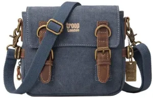 Troop London Organic Cotton Across Body Small Travel Bag | Blue