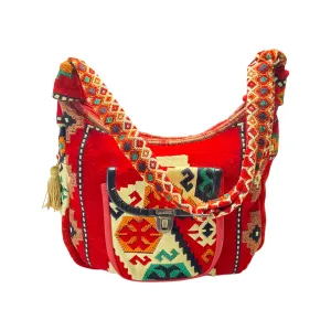 Turkish Kilim Boho Hipster Messenger Bag - Shoulder Bag - Crossbody Casual Bag