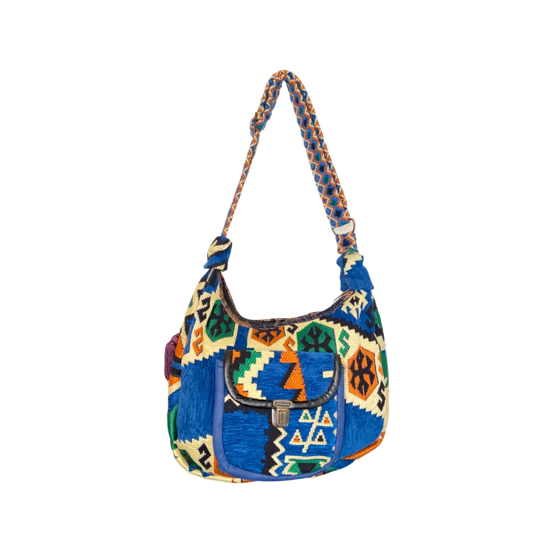 Turkish Kilim Boho Hipster Messenger Bag - Shoulder Bag - Crossbody Casual Bag