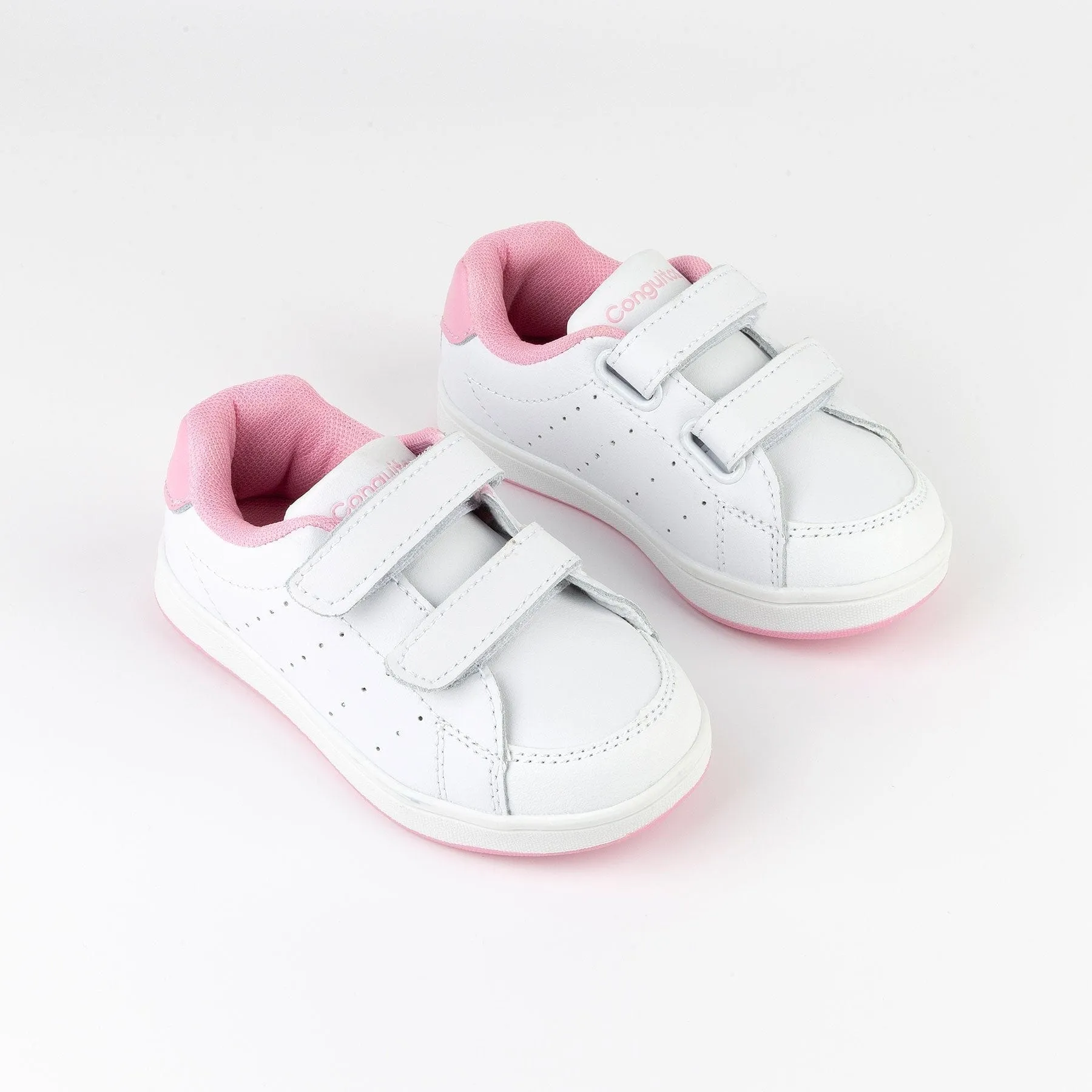 Unisex Pink Washable Leather Trainers