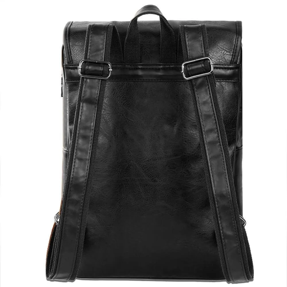 Vbiger Men Vintage PU Leather Backpack Laptop Backpack School Book bag for Men
