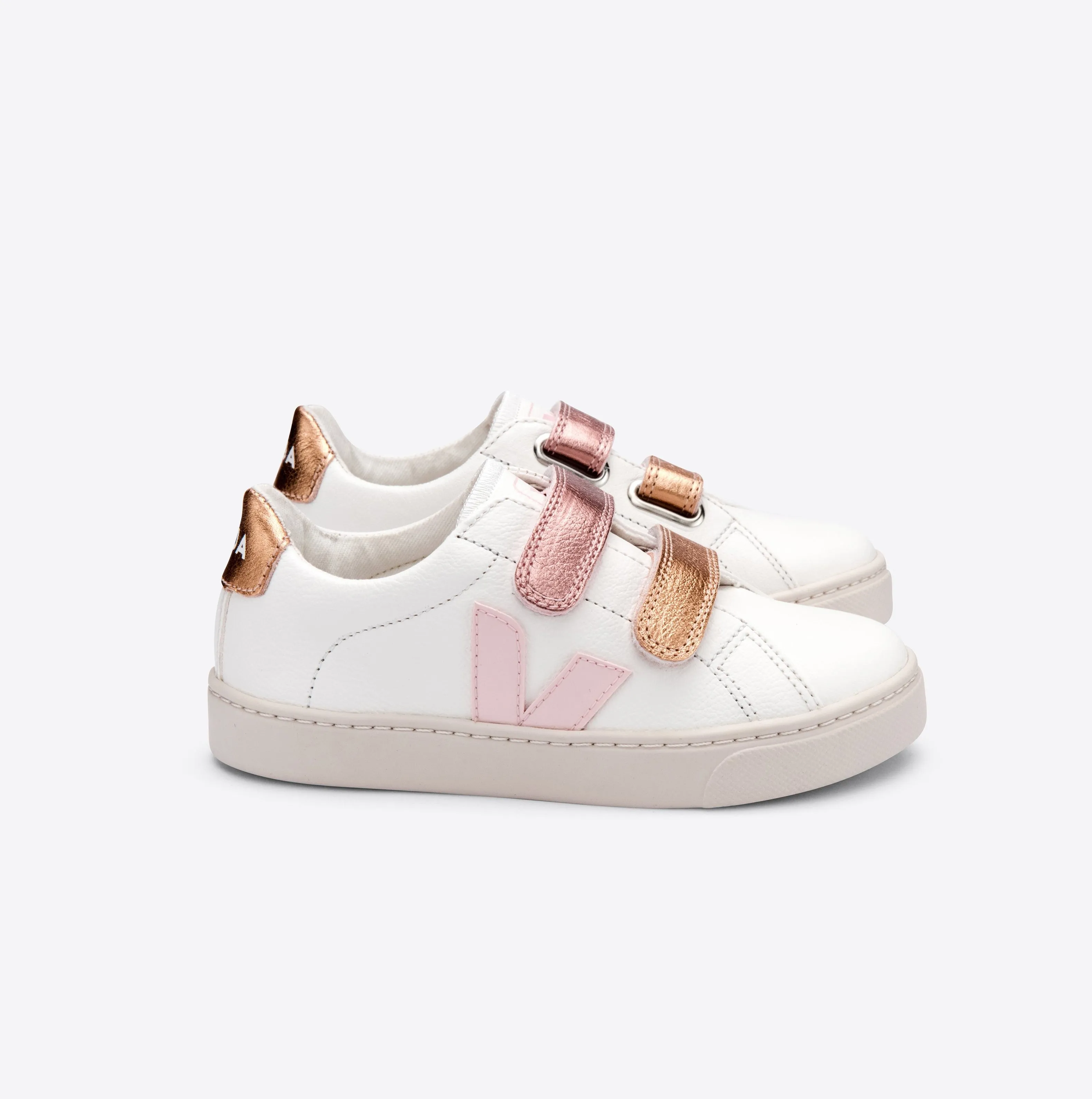 Veja Kids Trainers | Esplar Velcro | White Petale Venus