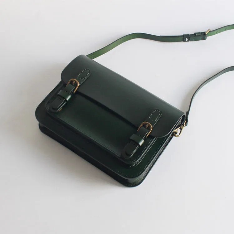 Vintage Leather Satchel Bag Womens Crossbody Bags Shoulder Bag